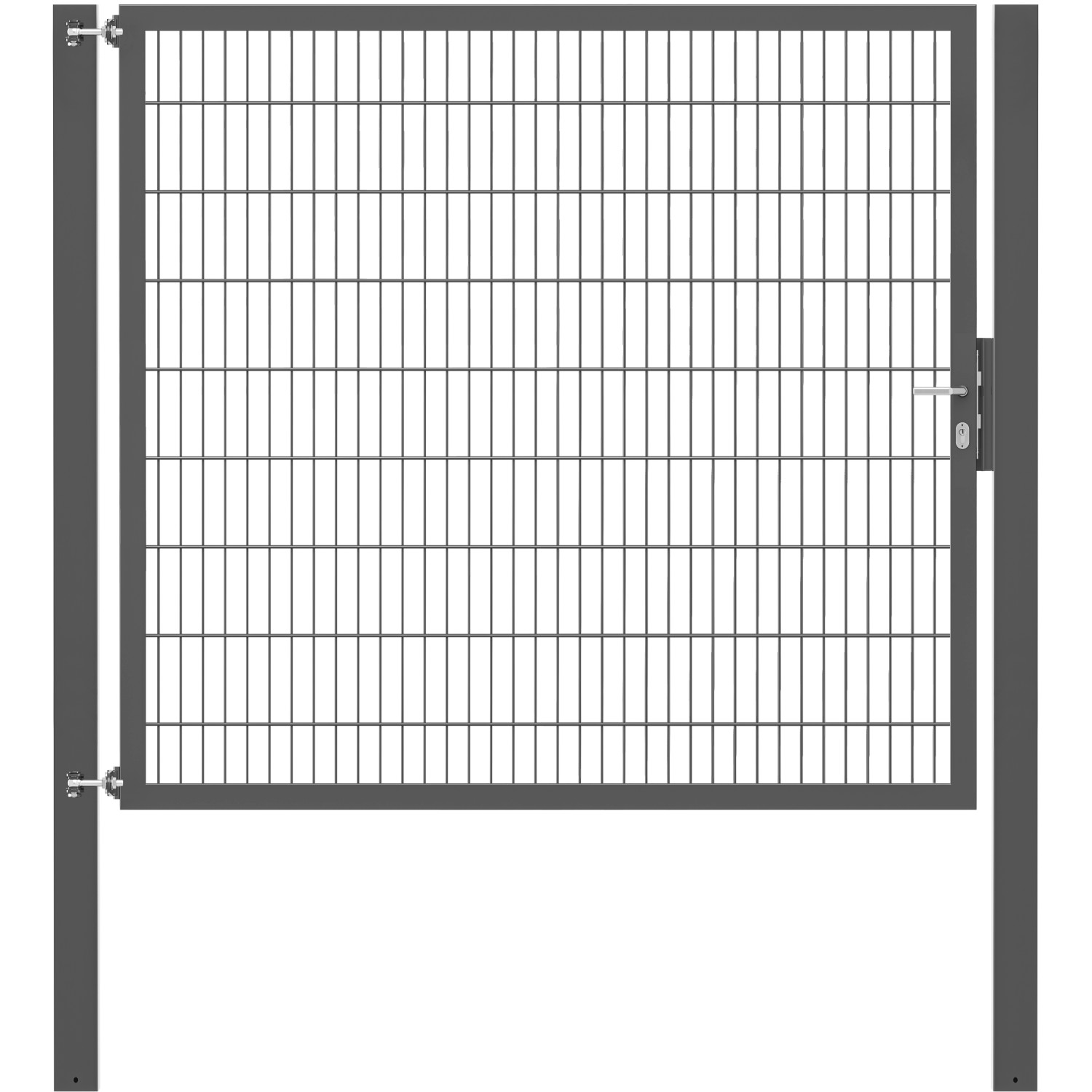 Einzeltor Flexo Plus 200 cm x 180 cm Pfosten 100 cm x 100 cm Anthrazit