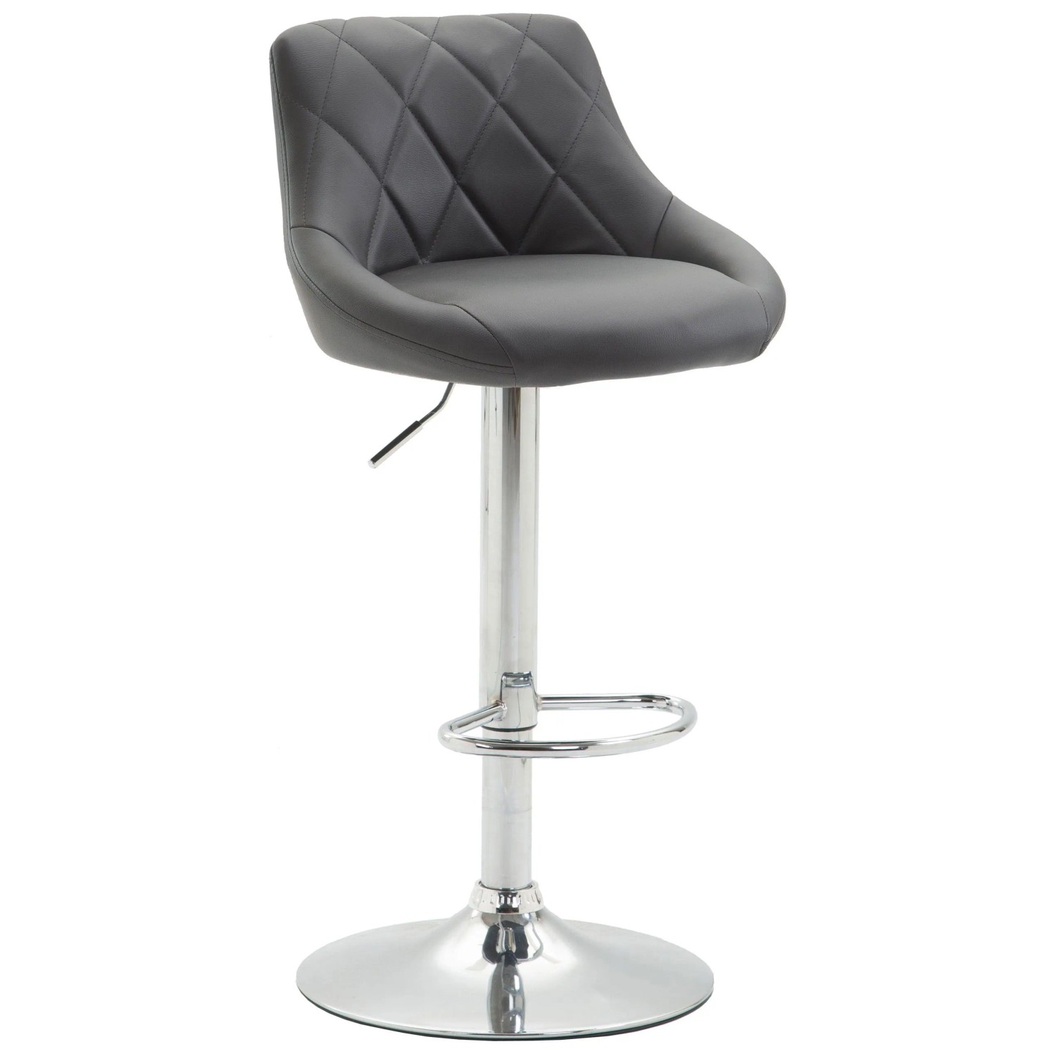 CLP Barhocker Lazio Kunstleder Grau/Chrom
