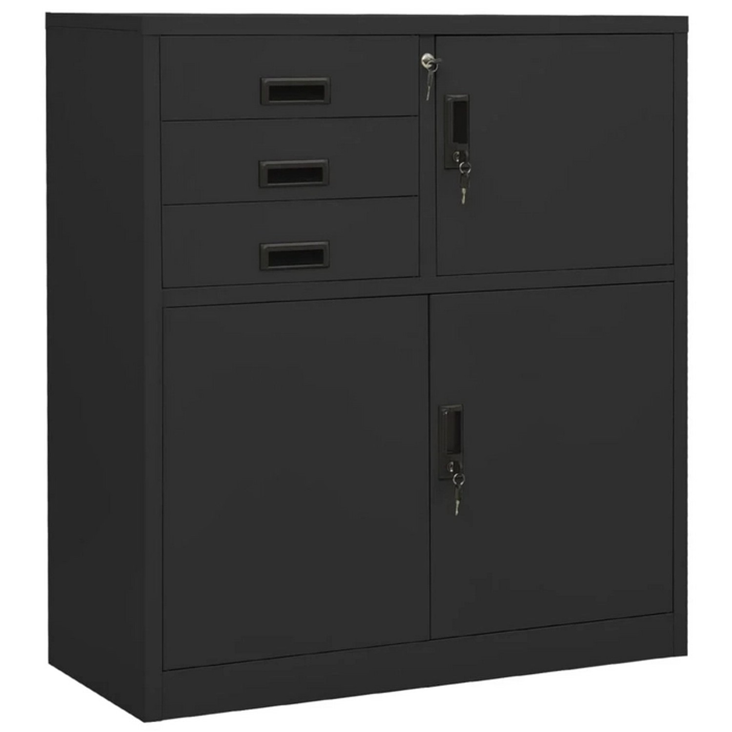 vidaXL Aktenschrank Büroschrank Anthrazit 90x40x102 cm Stahl günstig online kaufen