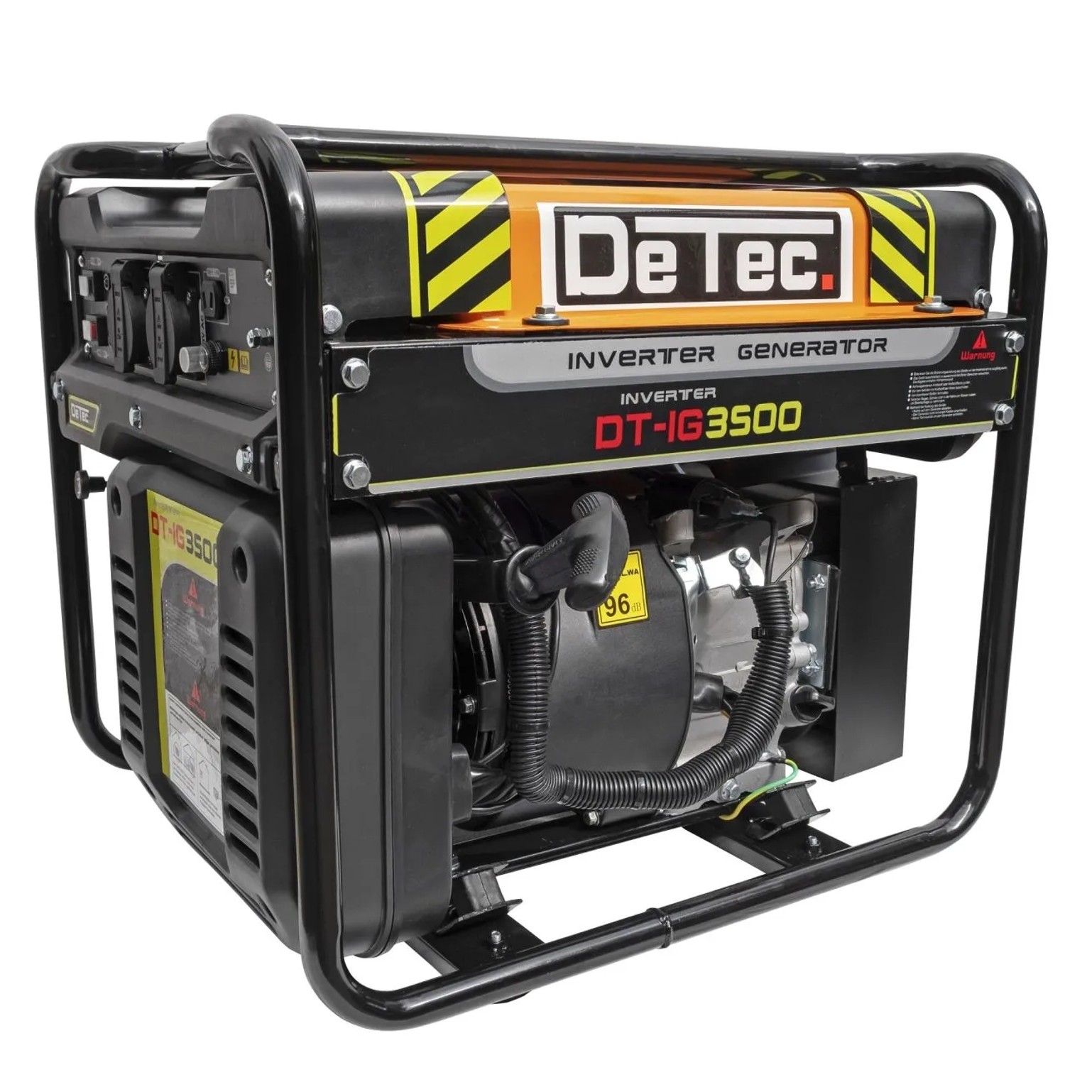 DeTec. Inverter Stromerzeuger 3,5 kW, Benzin Stromgenerator mit 230V und 12V, leise und sparsam.