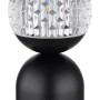 Globo Tischleuchte Julsy, schwarz matt, 20 cm. LED-Tischlampe mit Kristall-Effekt.