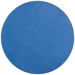 Runder, blauer Kurzflorteppich Joy von Snapstyle Trend Velours, 133cm Durchmesser.