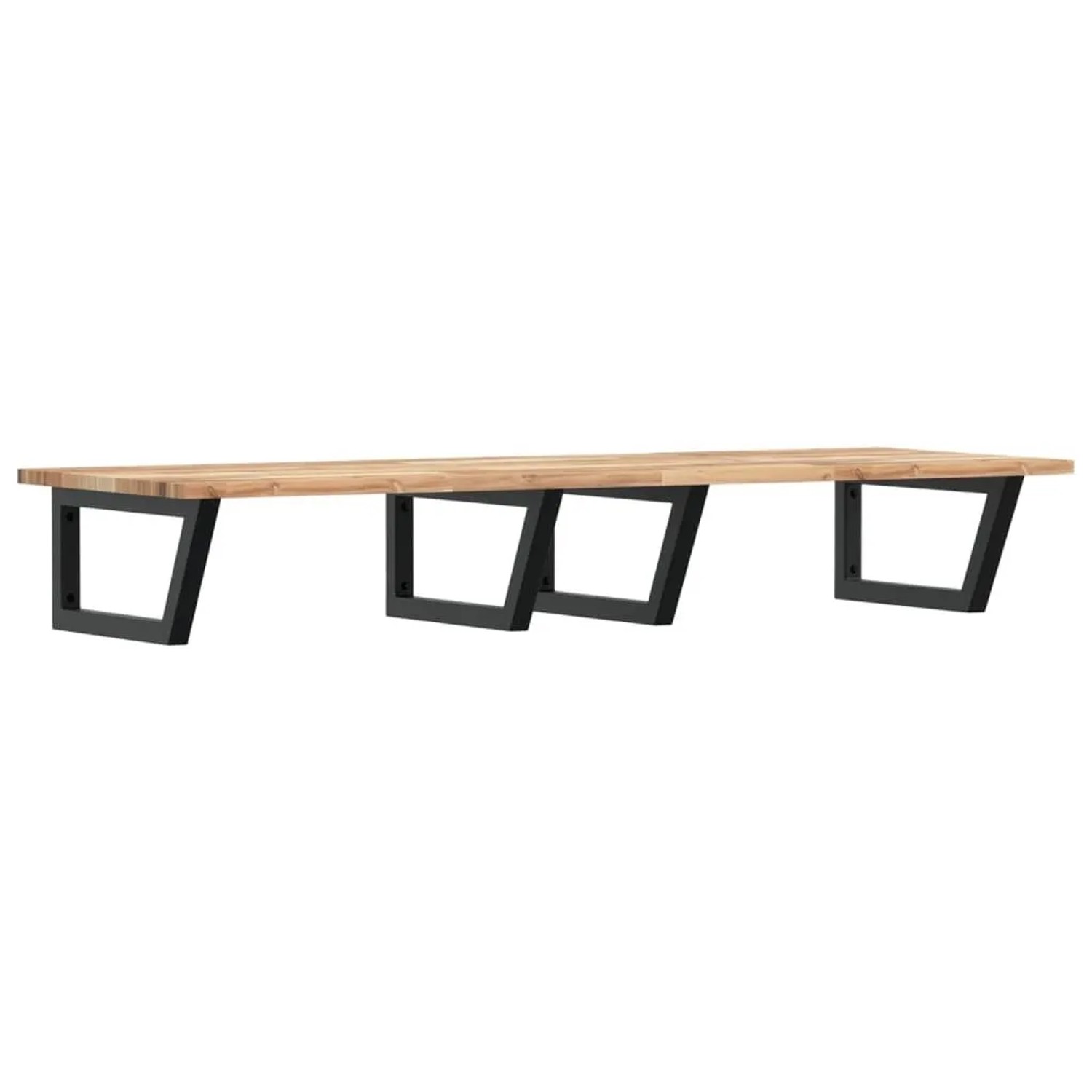 vidaXL Waschbeckenregal Wandmontage Stahl und Akazienholz 3302799