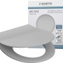 Schütte WC-Sitz Slim Grey Duroplast mit Absenkautomatik und Schnellverschluss.