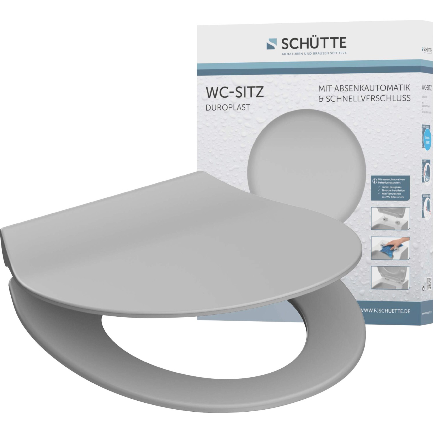 Schütte WC-Sitz "SLIM", Duroplast, Absenkautomatik, Schnellverschluss, beso günstig online kaufen