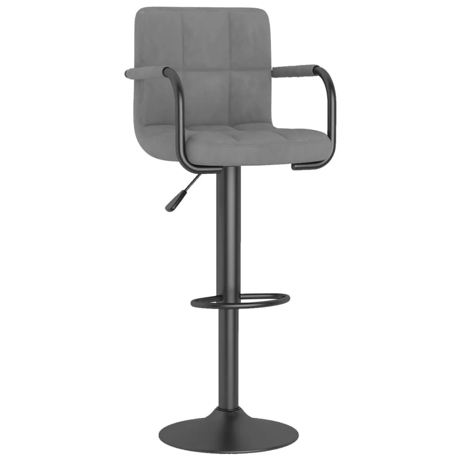 vidaXL Barhocker Hellgrau Samt 334648