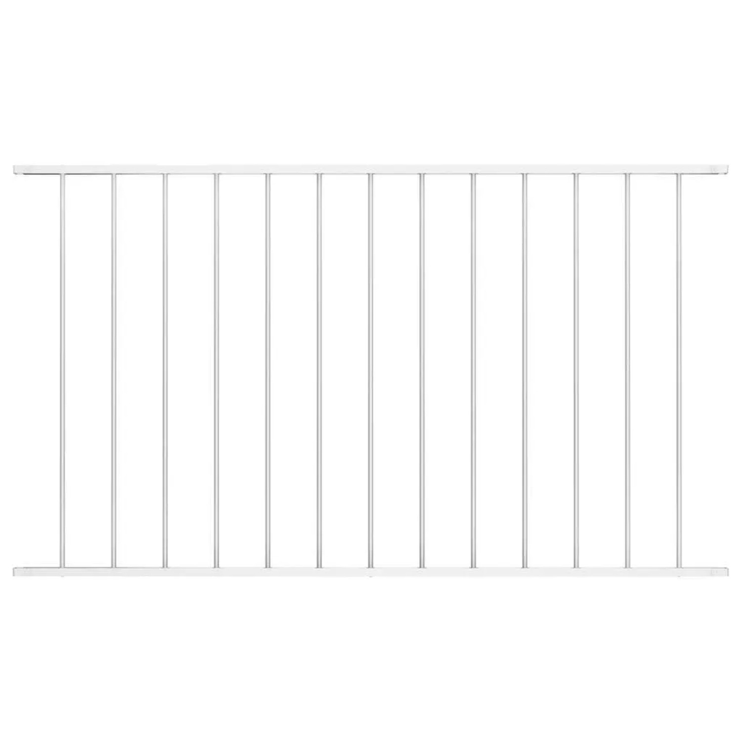 vidaXL Zaunelement Pulverbeschichteter Stahl 1,63x1,25 m Weiß 145226 günstig online kaufen