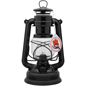 Schwarze Feuerhand Sturmlaterne Baby Special 276 für den Außenbereich.