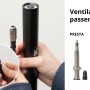 Michelin Akku-Luftpumpe mit Ventiladaptern für Presta- und Schrader-Ventile.
