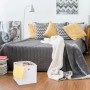 Relaxdays Aufbewahrungsbox im 2er Set Stoff Rot Faltbar 30 cm x 30 cm x 30 cm 650 g_5