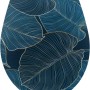 Wenko WC-Sitz Big Leaves: Duroplast, Absenkautomatik, dunkelgrünes Blätterdesign.
