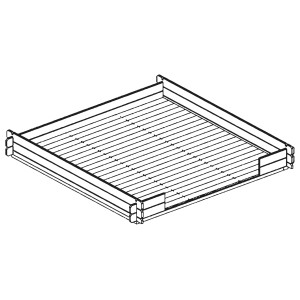 Weka Fußboden für Gartenhaus Bologna, naturbelassene Holzdielen mit Nut- und Federverbindung.