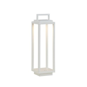 Lucande LED Laterne Mirina 9616218 Dimmbar Spritzwassergeschützt Modern in Weiß aus Aluminium 1-flammig