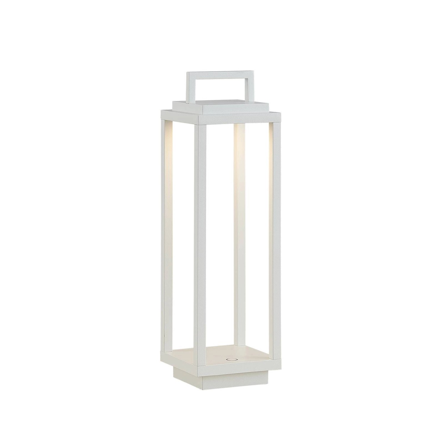 Lucande LED Laterne Mirina 9616218 Dimmbar Spritzwassergeschützt Modern in Weiß aus Aluminium 1-flammig