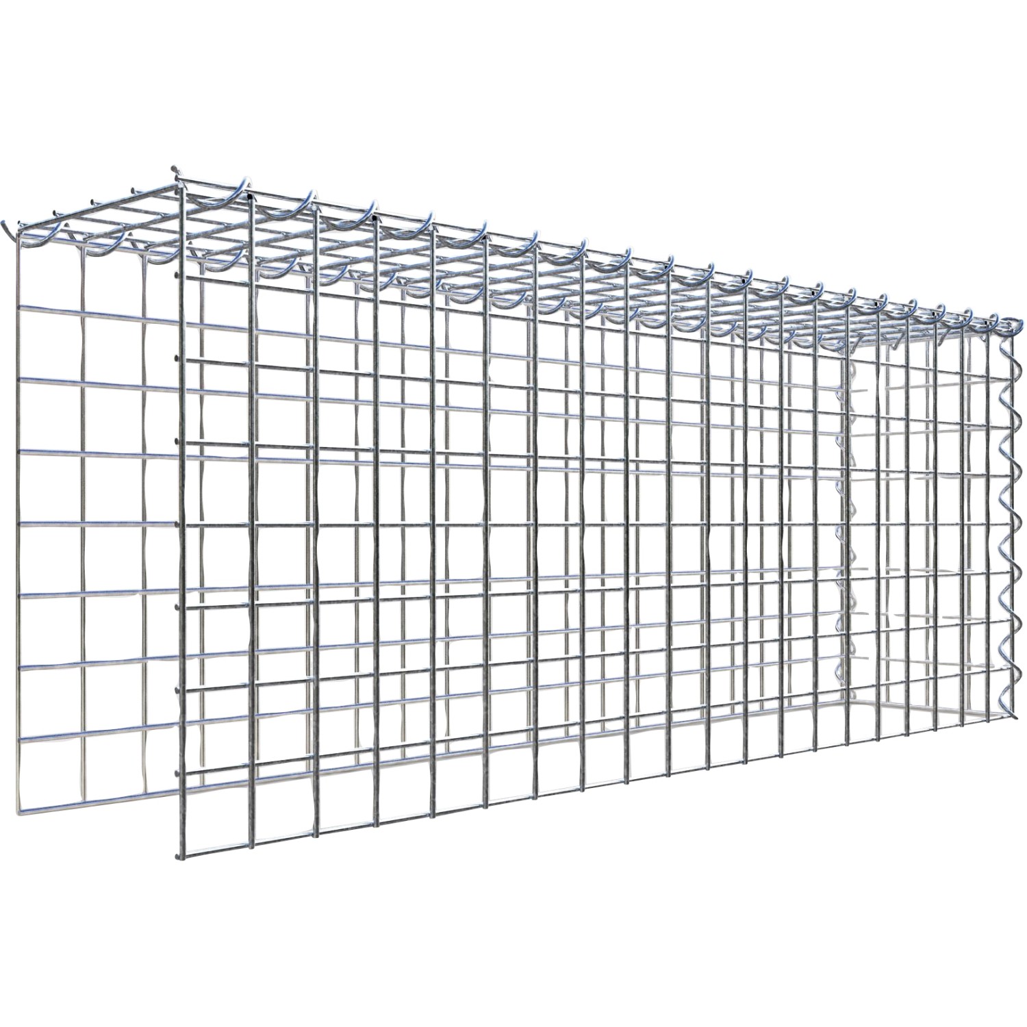 Gabiona Gabione-Anbaukorb Typ 4 40 x 100 x 20 cm Maschenw 5 x 5 cm