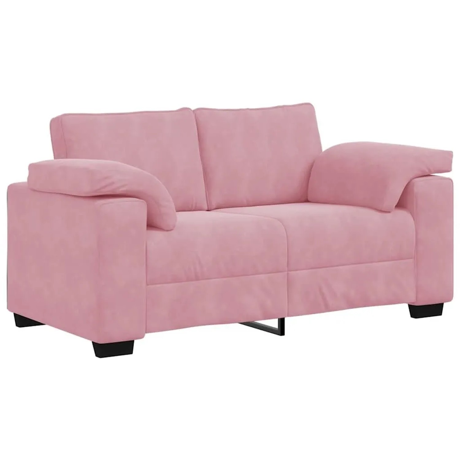 vidaXL Zweisitzer-Sofa Rosa 120 cm Samt 4105260 günstig online kaufen