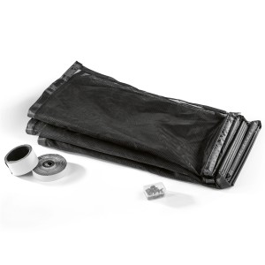 Easymaxx Moskitonetz mit Magnetverschluss für Tür, 100x210 cm, schwarz, inklusive Zubehör.