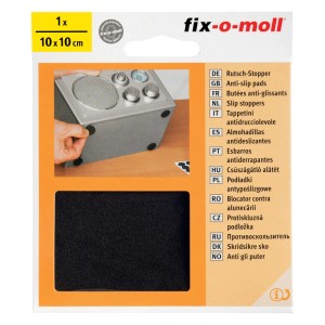 Verpackung Rutschstopper, selbstklebend, schwarz, 10x10 cm, für Möbel und Gegenstände.