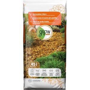 Sack GROW by OBI Gartendekor Ahorn, gelber Dekormulch zur Beetabdeckung, 45 l
