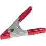 Leimklemme 100 mm aus Metall, rot ummantelt, für Spannarbeiten.