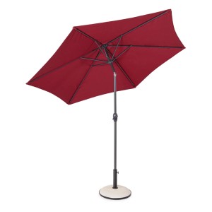 Burgunderroter Yes Sonnenschirm Kalife, 235x270 cm, für Balkon oder Terrasse.