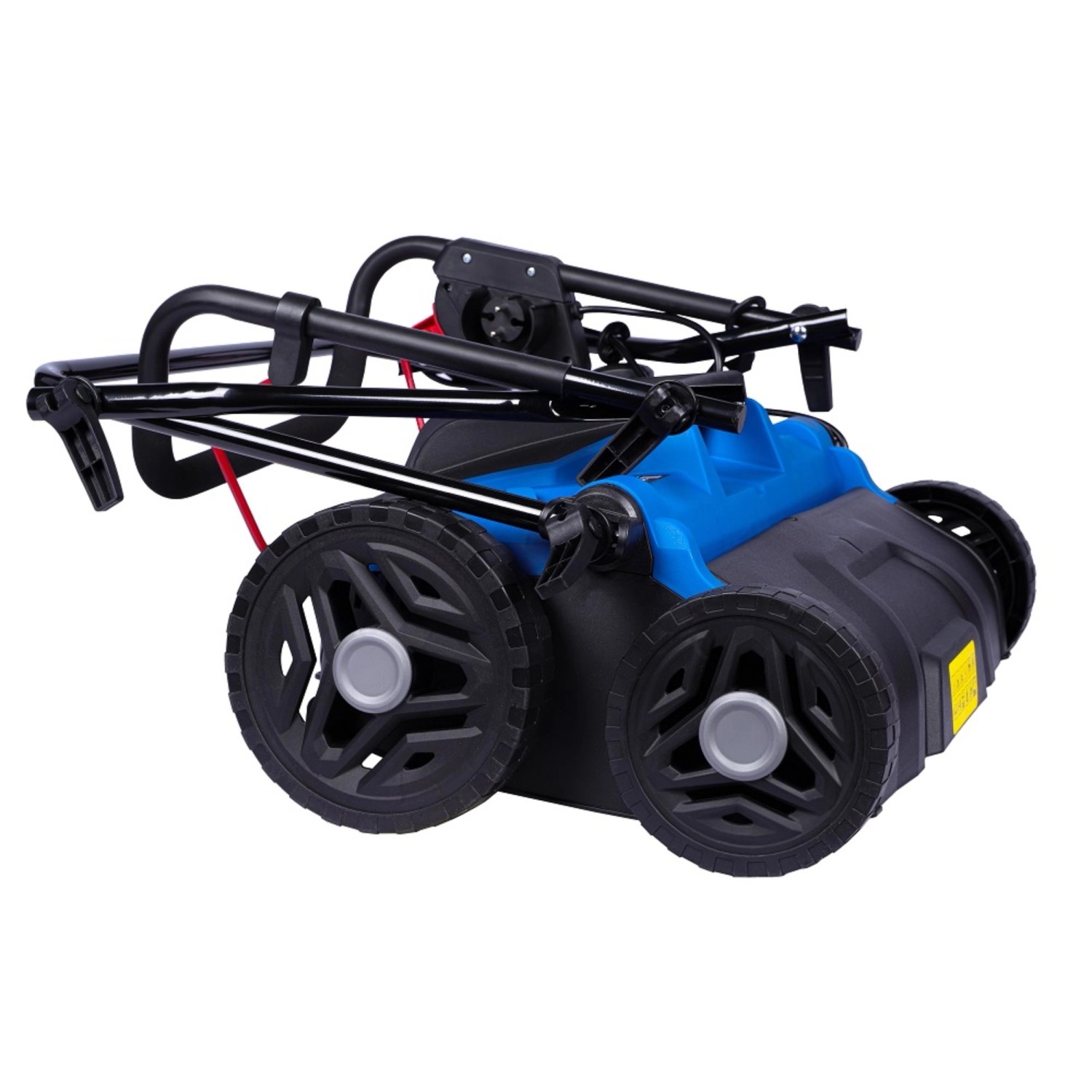 Hyundai Elektro-Vertikutierer SC3601E, 1500 W, 36 cm Arbeitsbreite, zusammengeklappt für Lagerung.