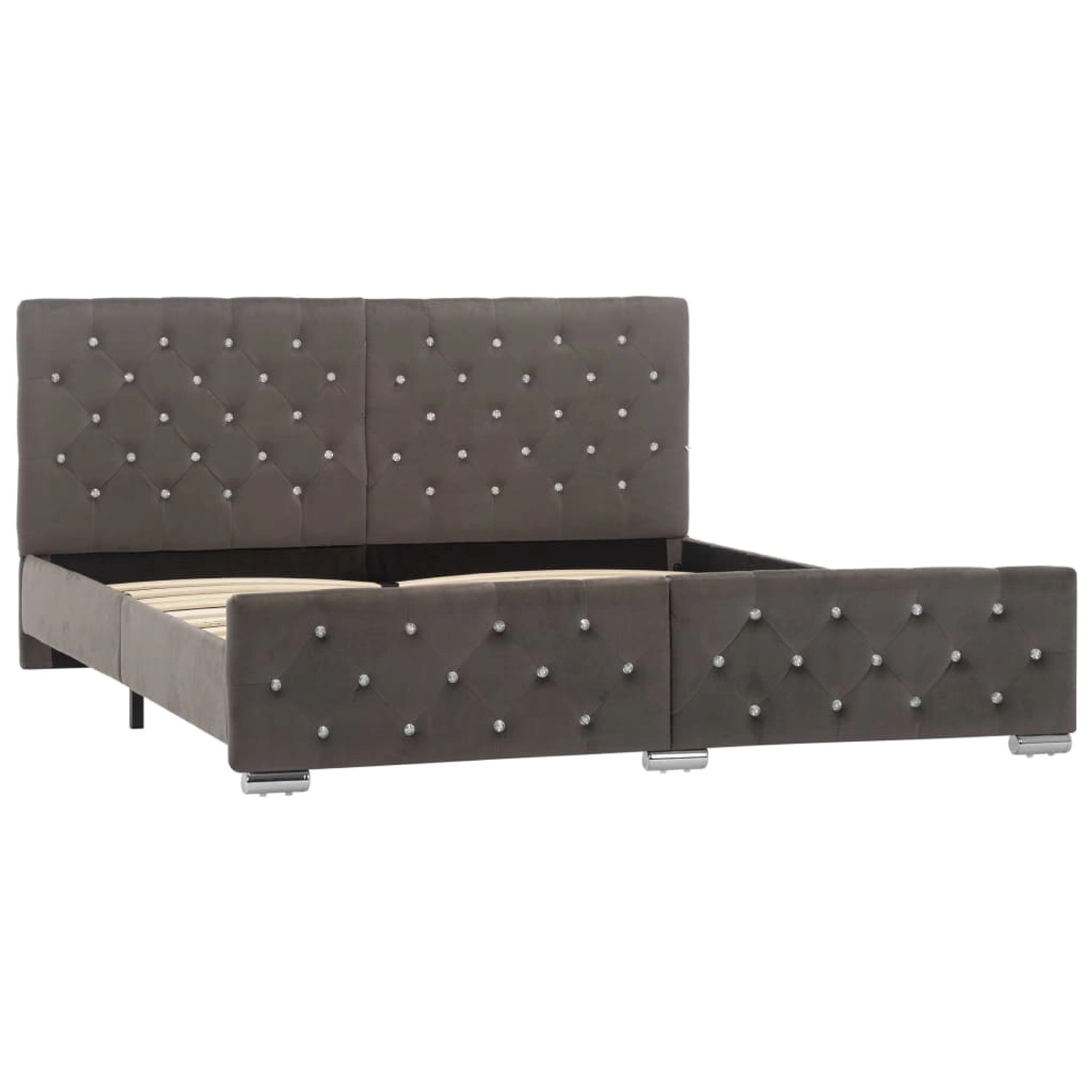 vidaXL Bettgestell Grau Samt 160x200 cm620552 günstig online kaufen