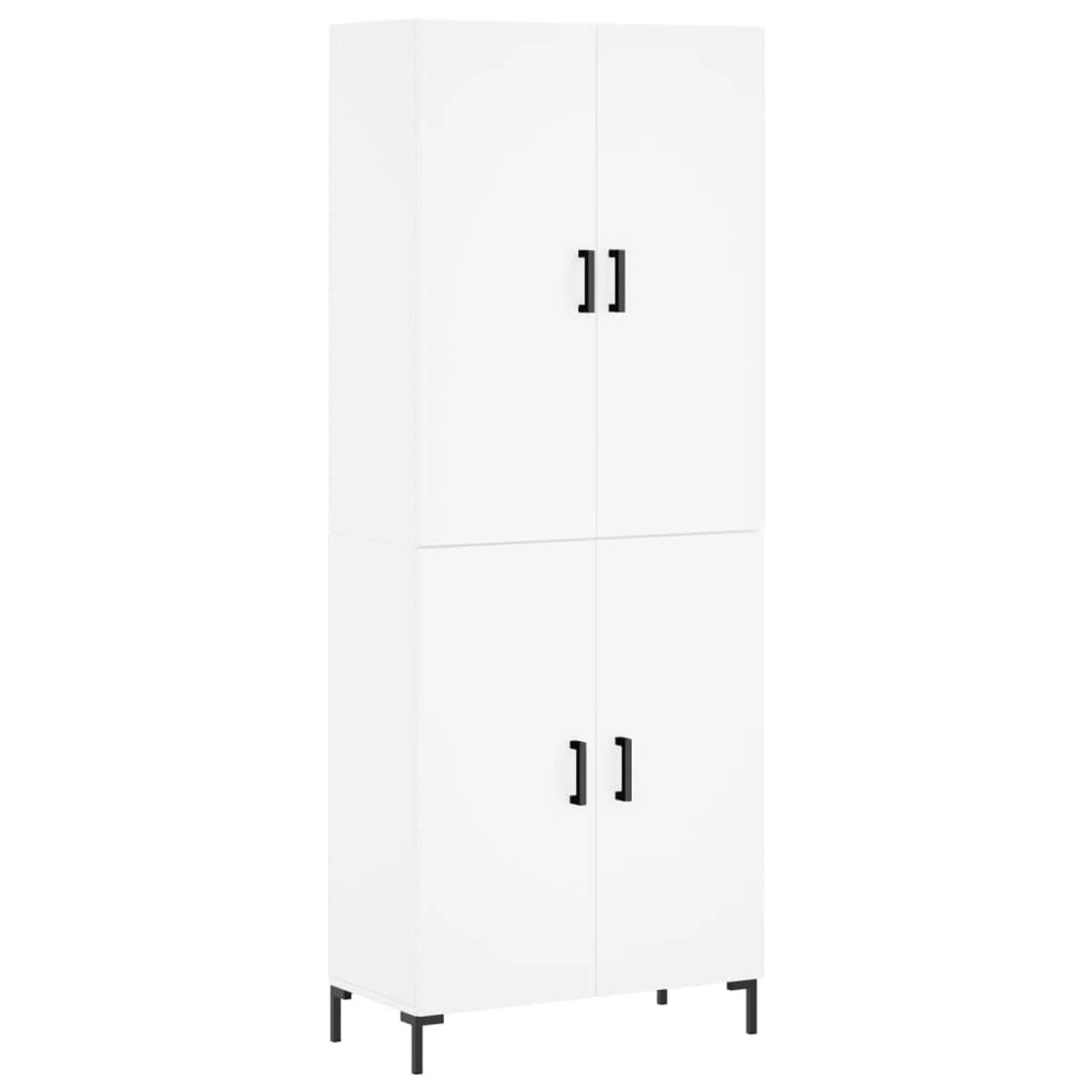 vidaXL Highboard Weiß 69,5x34x180 cm Holzwerkstoff 3195675