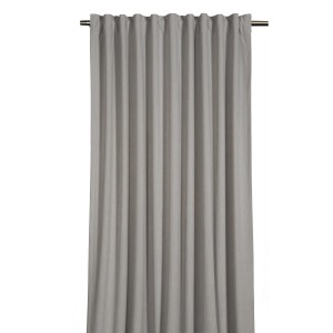 Blickdichter, silbergrauer Sehlbach Fertigschal Feincord, 135x245 cm, für Gardinenstange.