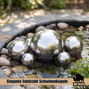 BigDean Miniteich Brunnen Set Schale Mit Teichkugeln Innen Und Außen Komplettset 52cm Durchmeseser Miniteich Brunnen Set Schale mit Teichkugeln innen und außen Komplettset 52cm Durchmeseser