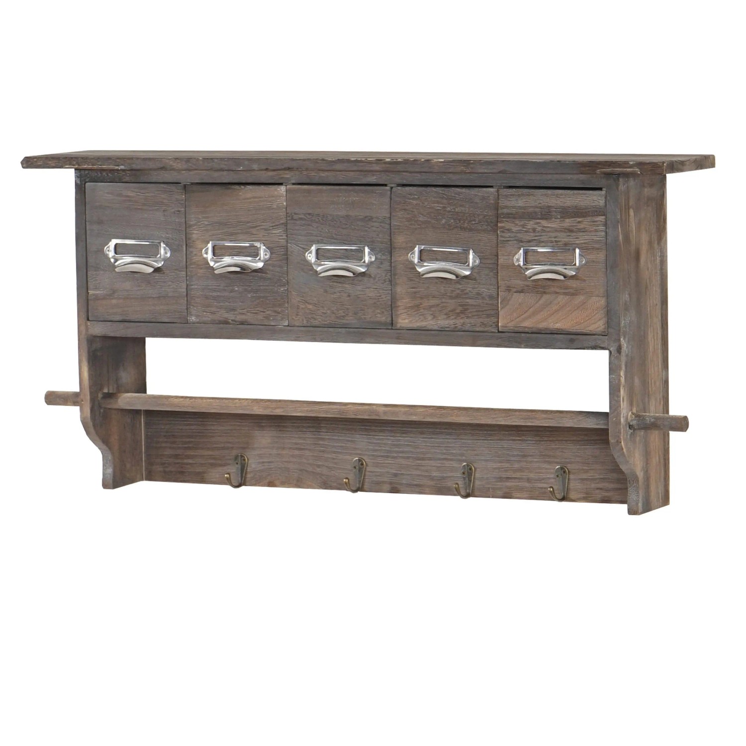 Mcw Garderobe C49 Vintage Mit 5 Schubladen 32x65x13cm Braun