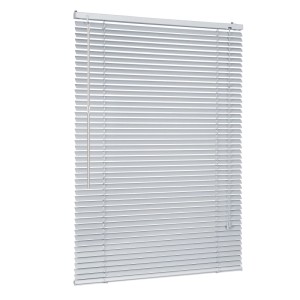 Sekey Aluminium Jalousie, 90x130 cm, silberner Fensterbehang für Licht- und Sichtschutz.