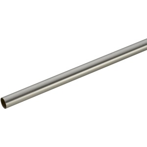 Mydeco Gardinenstange in Edelstahl-Optik, Ø 1,6 cm, Länge 240 cm. Passend für Ringe.