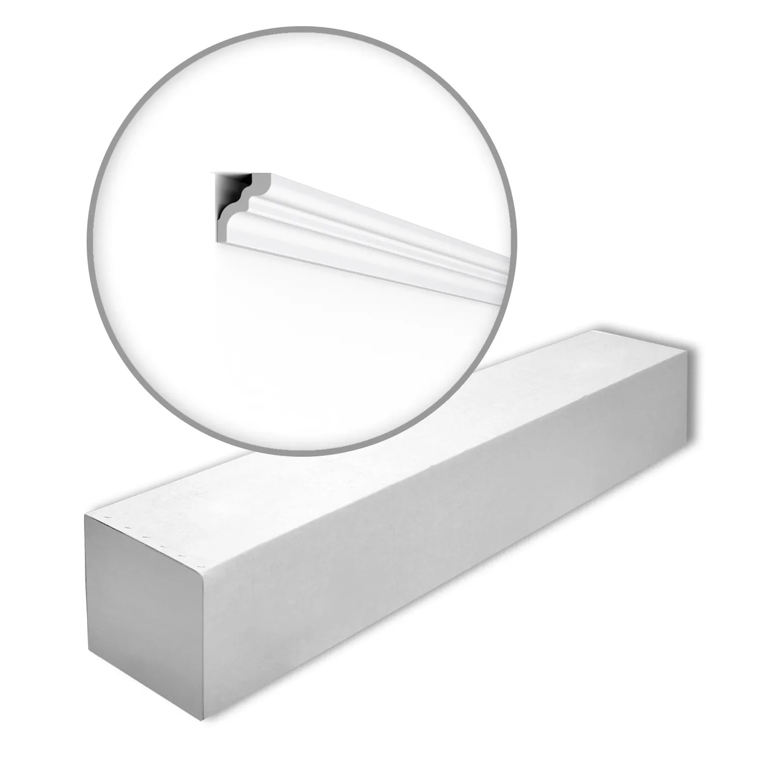 NOEL & MARQUET NMC D-Box-10 NOMASTYL Eckleisten 1 Karton Set mit 10 Stuckleisten 20 m Weiß