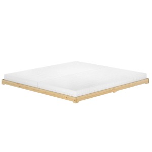 Futonbett aus Kiefernholz, Doppelbett 180x200 mit Rollrost