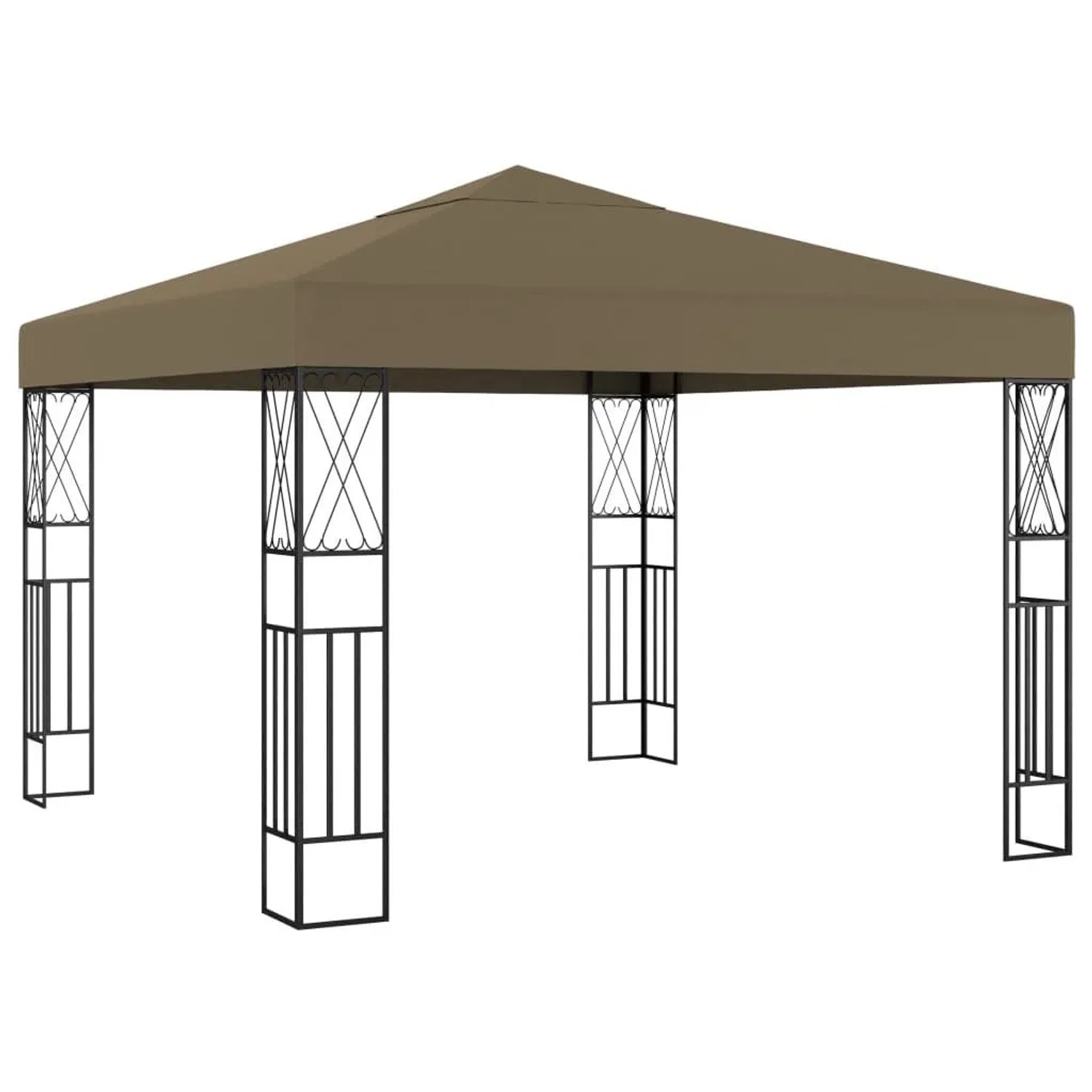 vidaXL Pavillon 3x3 m Taupe Stoff 312269