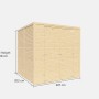 Bertilo Holz-Gartenhaus Box 3, Natur, 208x202 cm, aus FSC®-zertifiziertem Holz.