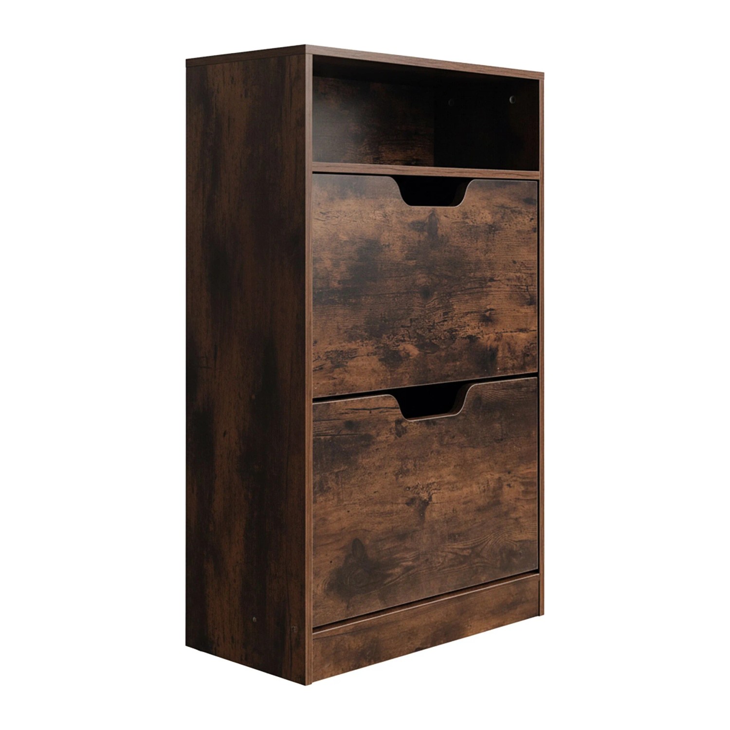 Relaxdays Schuhkipper Holzwerkstoff PP Offenes Fach 102 cm x 60 cm x 24 cm