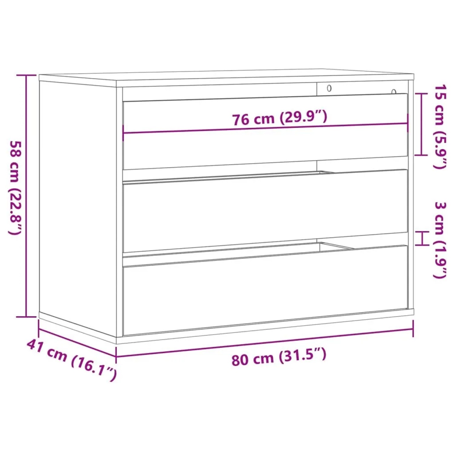 vidaXL Kommode Betongrau 80x41x58 cm Holzwerkstoff 852855_10