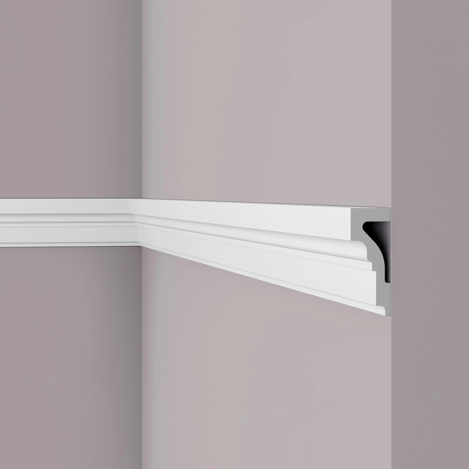 NOEL & MARQUET NMC WL4 WALLSTYL Wand- und Friesleiste Zierleiste Eckleiste Stuckleiste 2 m 200 cm x 4 cm x 10 cm Weiß