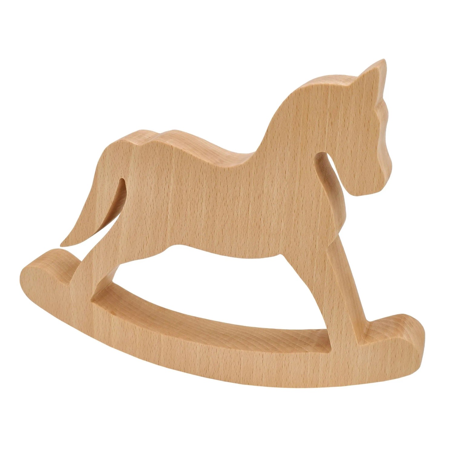 Erst-Holz Schaukel-Pferd Stern Baum oder 3er-Set Tischdeko Buche Geölt Design A