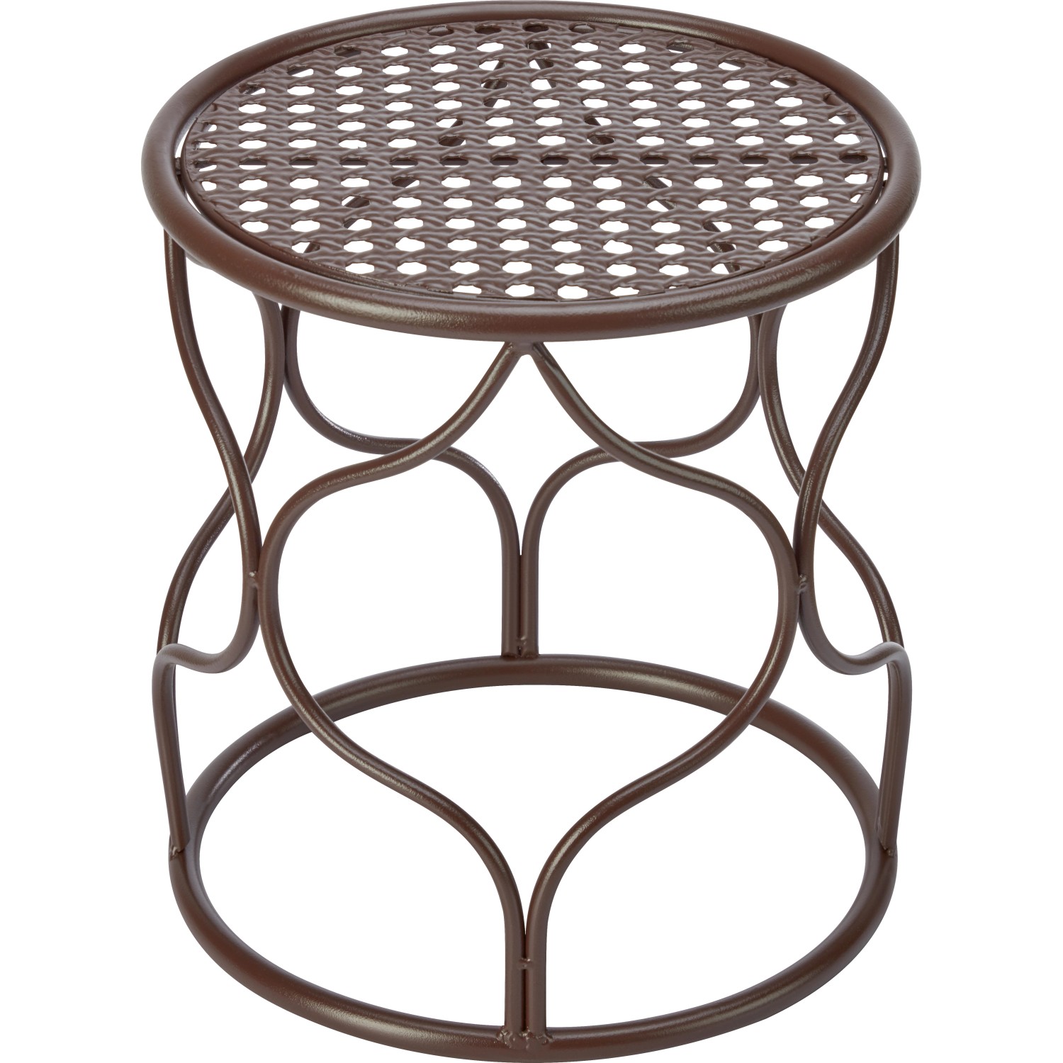 Pflanzhocker Eisen Pulverbeschichtet Braun 24 cm x Ø 22 cm