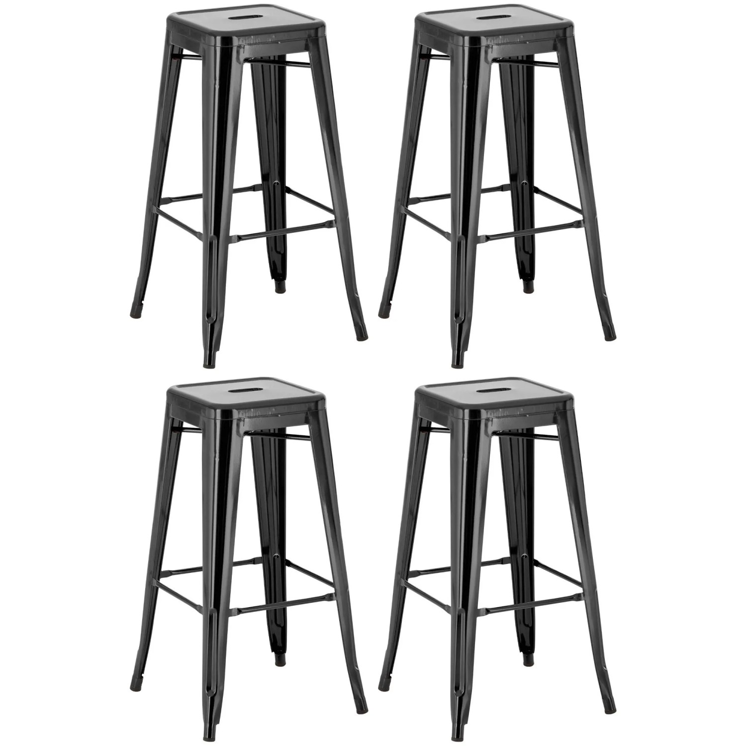 CLP 4er Set Barhocker Joshua Schwarz