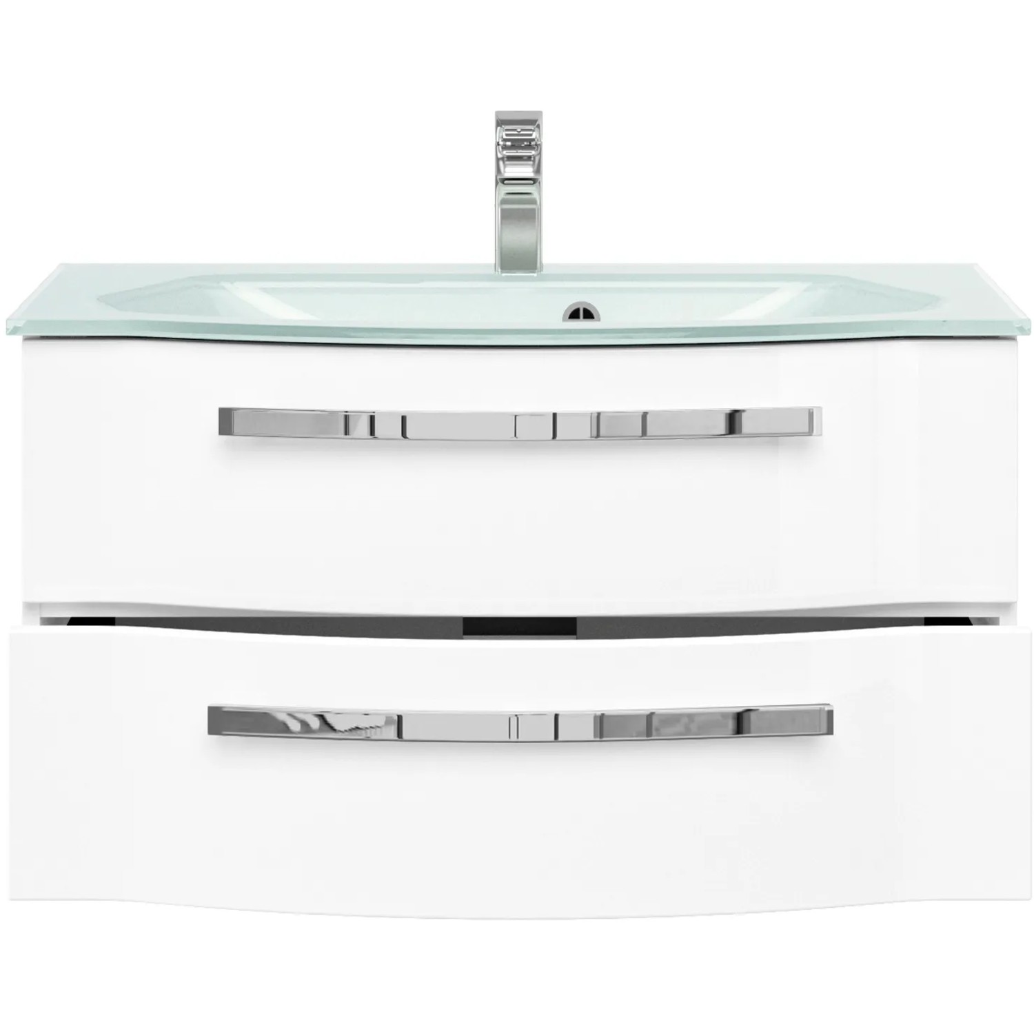 Pelipal Waschtisch Serie 4005, 92 cm, Polarweiß mit Softclose und zwei Schubladen.