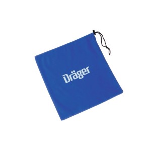 Blauer Dräger Maskenbeutel mit Kordelzug. Schützt Atemschutzmasken vor Staub und Schmutz.