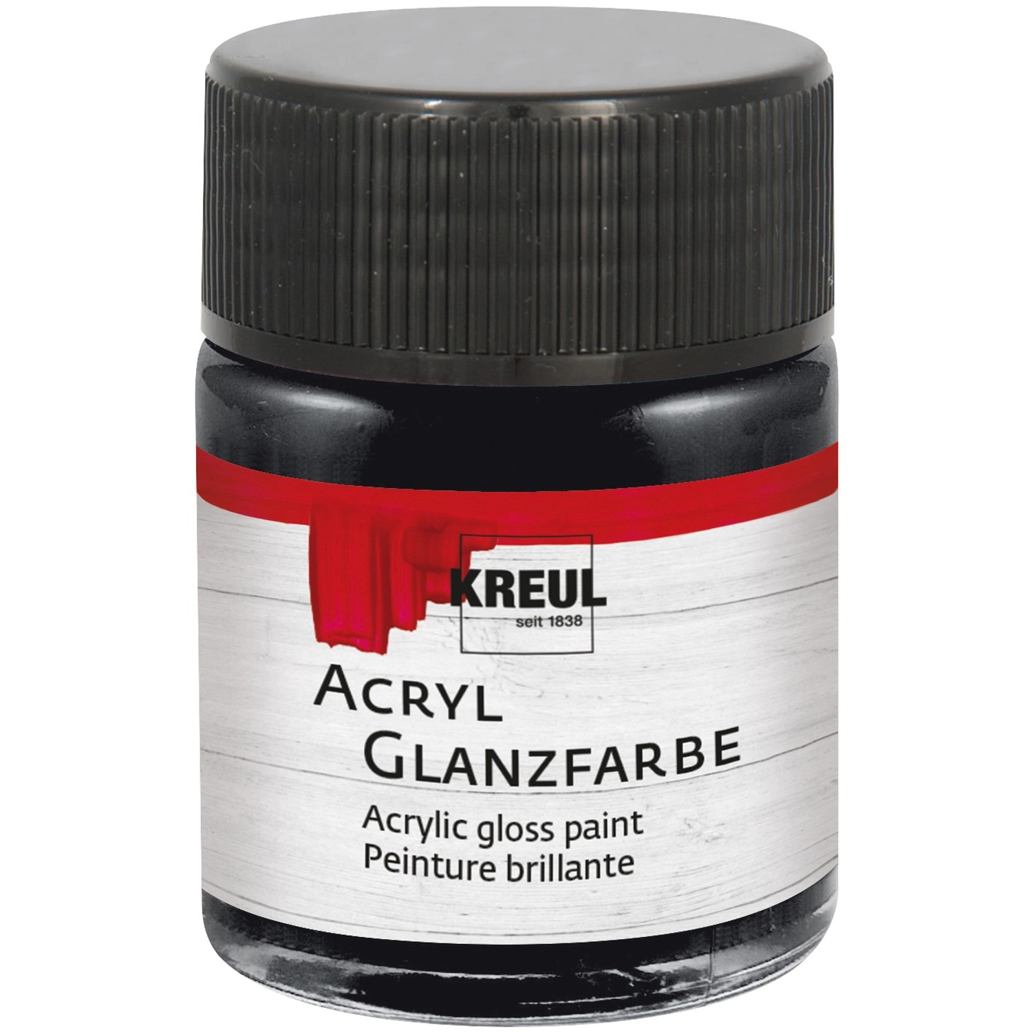 Kreul Acryl Farbe Glänzend Schwarz 50 ml