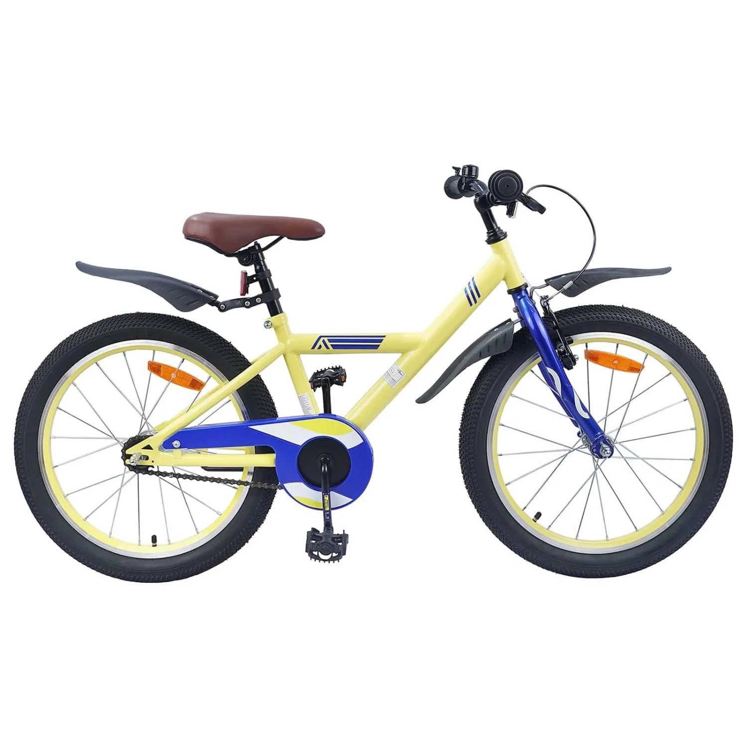 vidaXL Kinderfahrrad 18 Zoll für 5-7 Jahre Alt Gelb 42009615