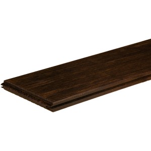 CoBAM® Terrassendiele Bambus Mokka, 185 cm. Dunkelbraune Terrassendiele mit Nut und Feder.