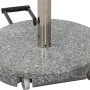Siena Garden Schirmständer Granit Grau, 40 kg, mit Edelstahlrohr und Rollen.
