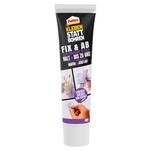 Pattex Montagekleber Tube, transparent, 44g. Kleben statt Bohren mit starkem, ablösbarem Kleber für Bad und Küche.